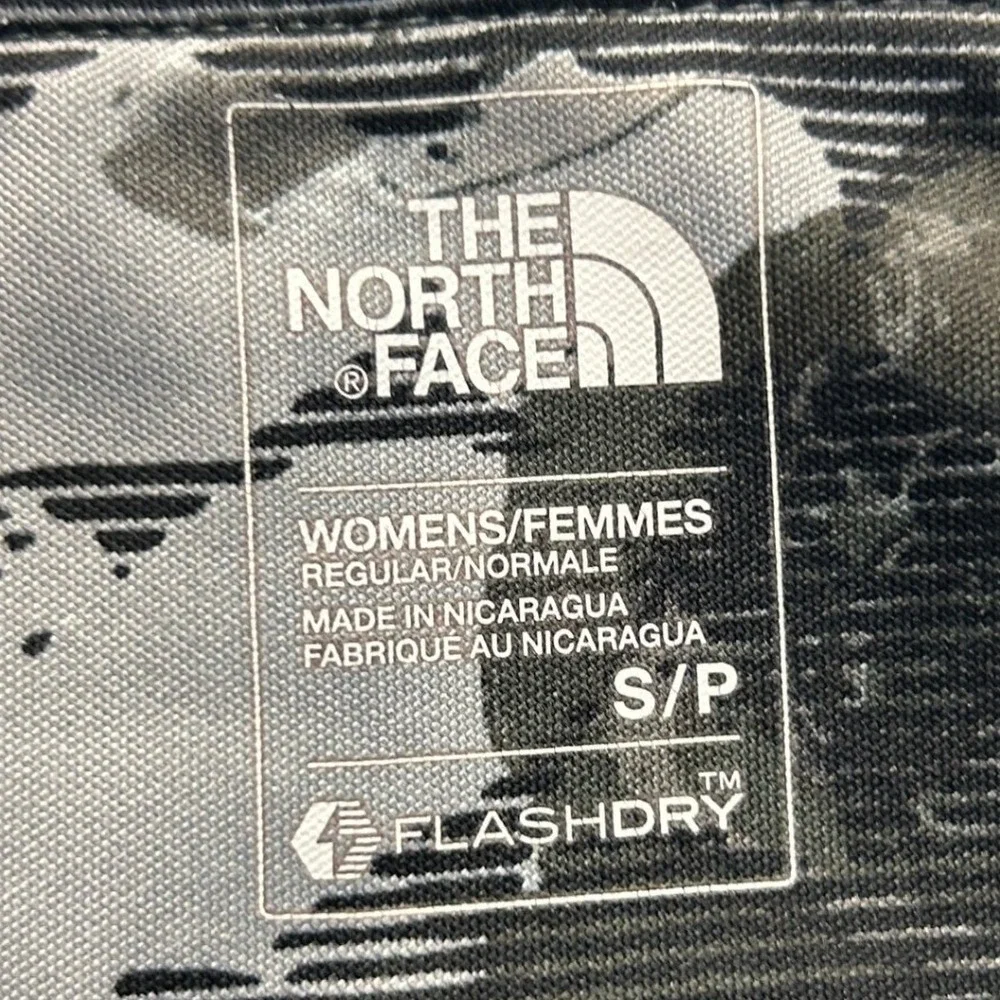 The North Face Crop Leggings Womens Small FlashDry Black Floral Print Athletic